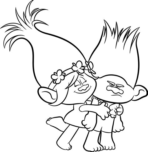 trolls dreamworks coloring sheet coloring pages