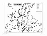 Europe Map Coloring Pages European Blank Printable Kids Maps Worksheet Colouring War Flags Geography Texas Pdf Drawing Print Sheets Europa sketch template