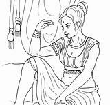 Coloring Pages Indian Girl Getcolorings sketch template