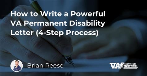 write  powerful va permanent disability letter  step process