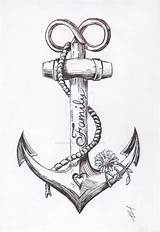 Anchor Tattoo Drawing Drawings Tattoos Ship Designs Family Navy Anclas Tatuajes Flash Deviantart Anker Ancre Sketches Sleeve Body Tatoo Cool sketch template