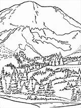 Sunrise Drawing Mountain Coloring Getdrawings Pages sketch template