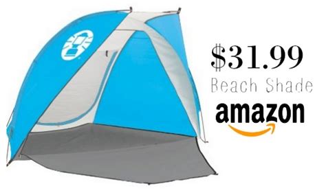 amazon deal coleman beach shade  shipped southern savers