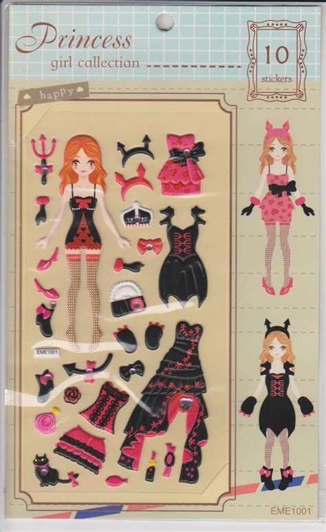 dress  stickers princess    etsy paper dolls