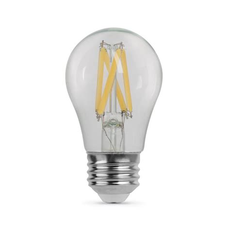 feit electric  watt equivalent  medium base dimmable filament led clear glass light bulb