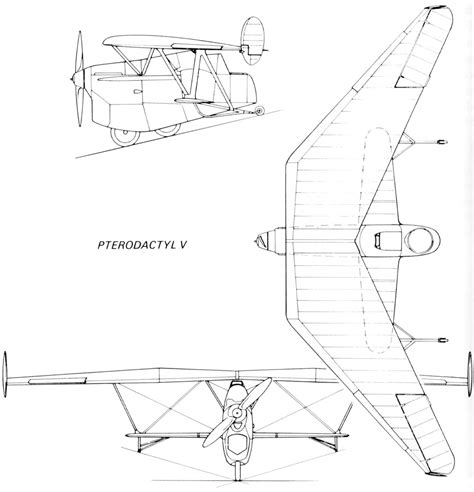technical illustration pterodactyl westland design crafts  chart aviation aircraft