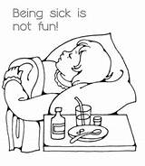 Flu Sick sketch template