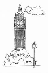 Coloring Ben Big Pages London Kids Clock Tower Drawing England Wall Printable Colouring Adult Painting Visit Idea Torre Choose Board sketch template