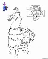 Fortnite Coloring Llama Pages Printable Print sketch template
