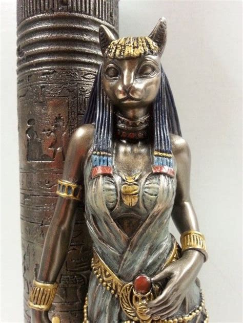 Egyptian Bast Bastet Cat Goddess Statue Egyptian Cat