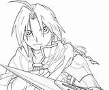 Elric Pages Alchemist Fullmetal Lineart Armaduras sketch template