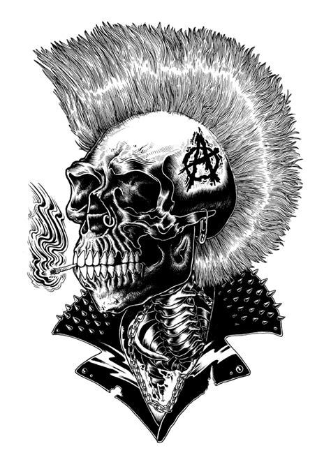punk  dead skulls drawing skull art  skull