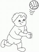 Coloring Volleyball Pages Printable Kids Sports Bestcoloringpagesforkids Sheets Toddler Choose Board sketch template