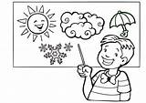 Weather Coloring Pages Kids Color sketch template