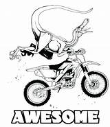 Coloring Dirt Bike Pages Motocross Printable Colouring Print Drawing Bikes Color Getcolorings Bicycle Pag Getdrawings sketch template