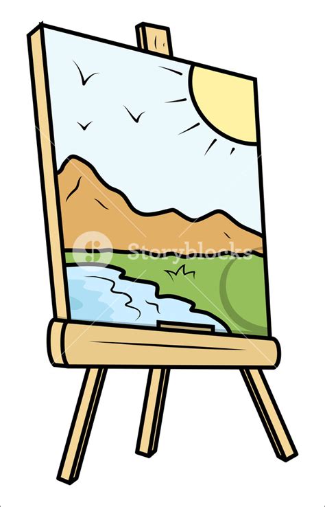 painting  canvas vector illustrations royalty  stock image