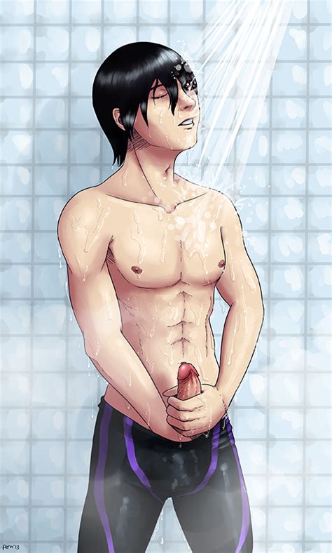 free haru in the shower by fern hentai foundry