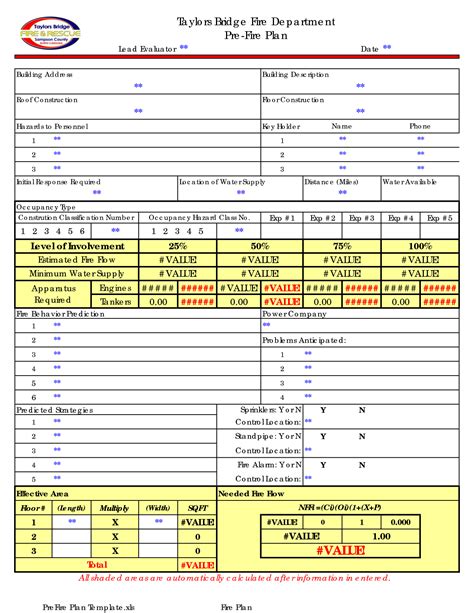 fire department lesson plan template