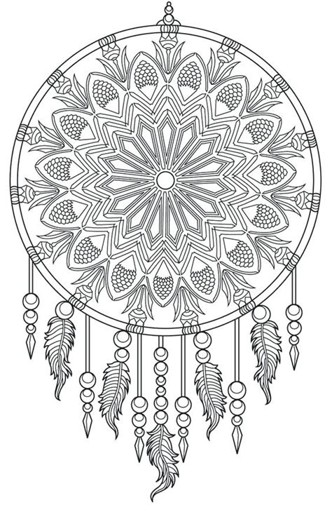 view printable dream catcher coloring pages  adults pics