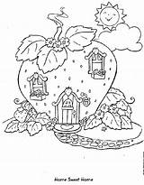Coloring Strawberry Shortcake Pages Princess Library Clipart House sketch template