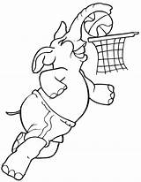 Basketball Coloring Pages Printable Elephant Oregon Kids Ducks Drawing Print Playing Printables Printactivities Book Clipart Popular Google Dunking Coloringhome Lakers sketch template