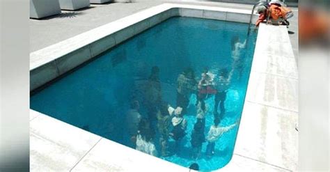 artist tricks the eye with mind bending ”swimming pool