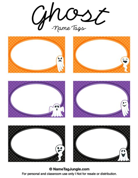printable ghost  tags  template