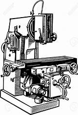 Milling Clipart Cutters Machine Clipground Illustration sketch template