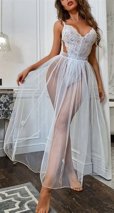 white lace teddy bodysuit  sheer skirt bridal lingerie etsy