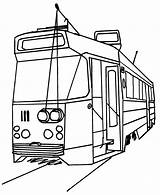 Tramway Tdu Tram Trams sketch template