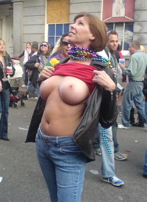 Mardi Gras Milf Topless In Jeans Sorted By Position Luscious