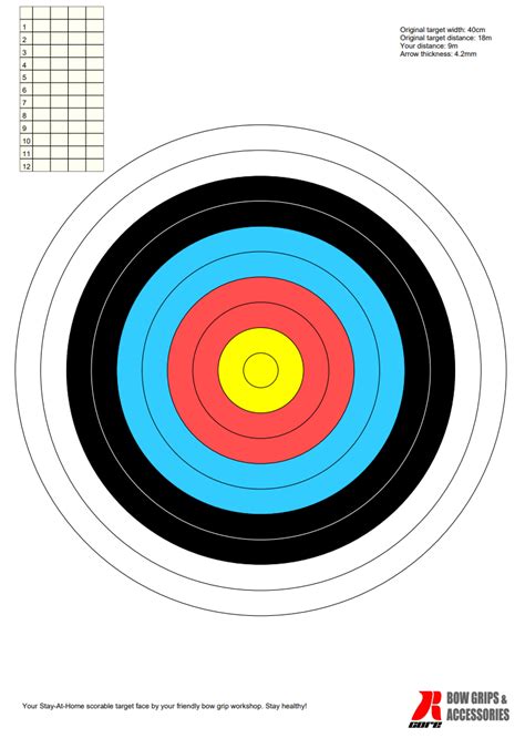 printable targets  archery  printable templates