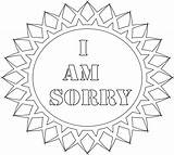 Sorry Coloring Pages Print Printable Am Kids Freecoloring Thank Printables Say sketch template