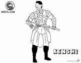 Kombat Mortal Coloring Pages Kenshi Adults sketch template