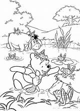 Coloring Pooh Winnie Pages Printable Kids Friends Book Bear Print Disney Adults Color Cute His Halloween Sevenponds Adult Robin Krafty sketch template
