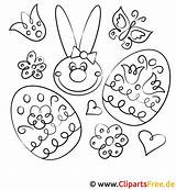 Ausmalbild Ostern Eier Kanninchen Malvorlage sketch template