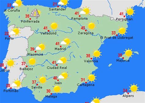 spain weather forecast red alert issued   areas  heatwave sends temperatures