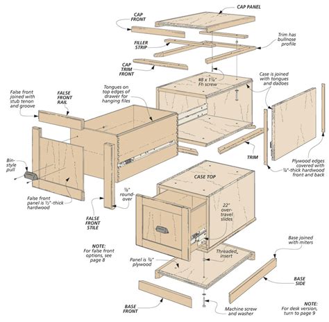 modular file cabinets woodworking project woodsmith plans
