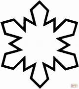 Coloring Pages Snowflake Simple Printable Star sketch template