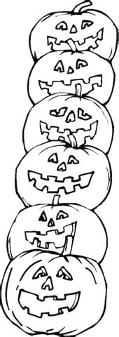 funny jack  lanterns coloring page  printable coloring pages