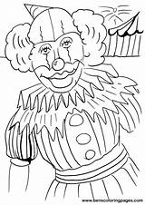 Clown Circus Coloring Handout Below Please Print sketch template