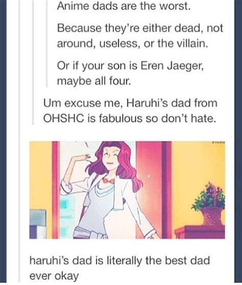 haruhi s dad is the best ouran high school host club anime dad high school host club