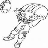 Coloring Catching Boy Football Pages Sports Surfnetkids Player sketch template
