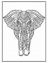 Elephant sketch template