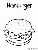 Hamburger Coloring Malvorlagen Getdrawings sketch template