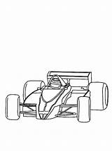 Kleurplaat Racecar Formule sketch template