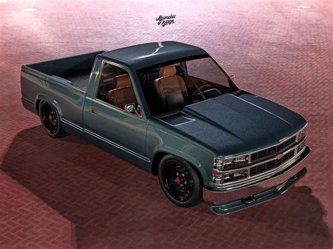 obs chevy pickup rendered  tinted carbon fiber body gm authority