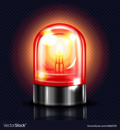 siren red alarm light  royalty  vector image