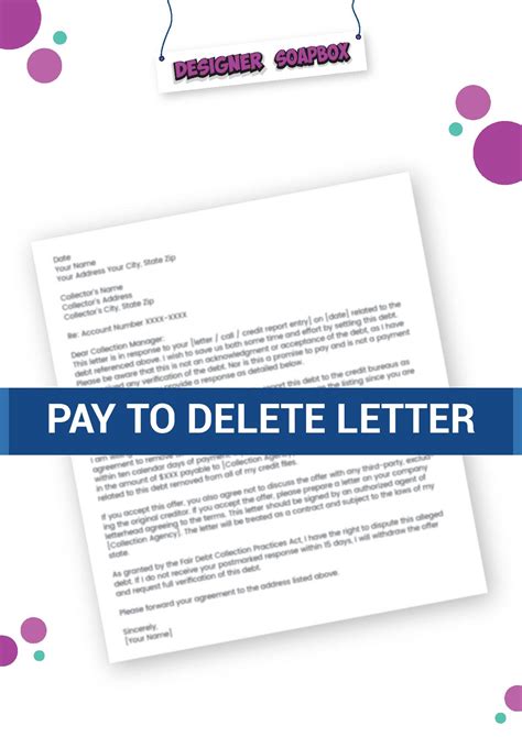 pay  delete letter  designer soapbox