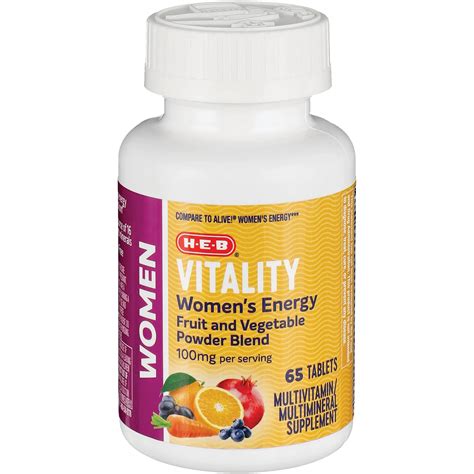 H E B Vitality Women S Energy Multivitamin Tablets Shop Multivitamins